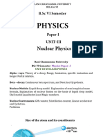 BSC VI Sem Physics Paper-I Unit-III Nuclear Physics