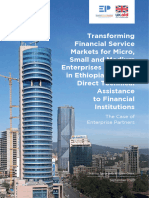 Transforming Financial Service Markets For MSMEs in Ethiopia Through Direct Technical Assistance To Financial Institutions