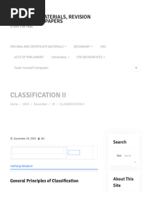 Biology Form 3 Classification II - Knec Study Materials, Revision Kits and Past