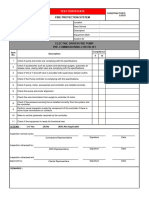 Test Forms - Water Based Fire Suppression System