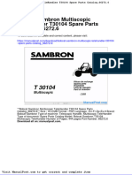 Bobcat Sambron Multiscopic Telehandler t30104 Spare Parts Catalog 66272 6