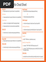 Spark Read - Write Cheat Sheet