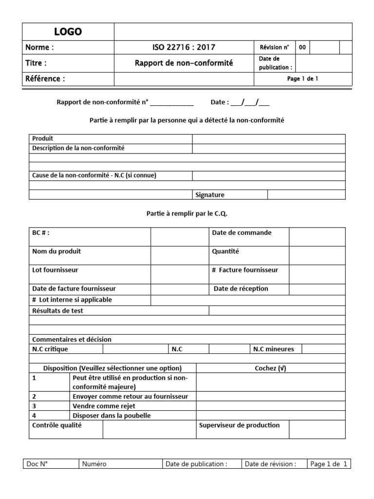 3 - Rapport de Non Conformité | PDF | Finance et gestion monétaire ...