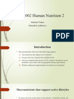 NUTR2002 Human Nutrition 2