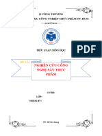 Tiểu Luận Đề Tài Nghiên Cứu Công Nghệ Sấy Thực Phẩm