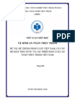 Tiểu luận đề tài Hệ thống pháp luật, cơ cấu bộ máy nhà nước và các phiên bản luật an toàn thực phẩm Việt Nam