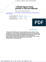 BT Forklift Lpe200 Spare Parts Catalog Operator Service Manual