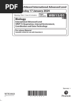 Edexcel Unit 5 Biology Past Paper