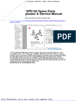 BT Forklift Spe160 Spare Parts Catalog Operator Service Manual