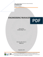 Activity No. 2 - Engineering Management - Ray James G. Salvacion - BSCE-4A