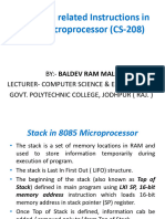 CS-208 Stack and Related Instructions in 8085 Microprocessor by B R MALI GPC JODHPUR