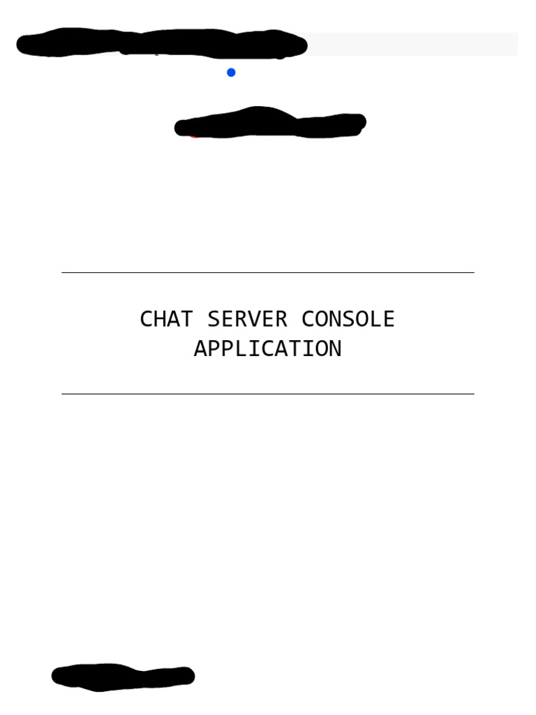 Chat Server Console Application Guide | PDF | Transmission Control ...