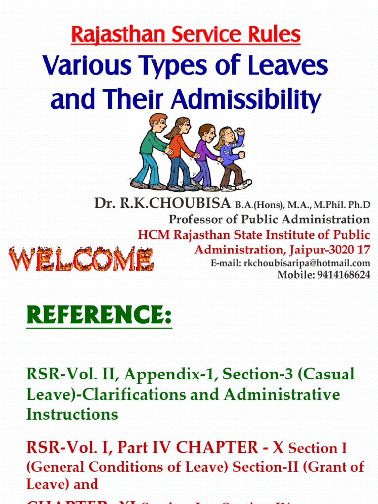leave-rules for rajasthan government employees | PDF | Social Programs ...