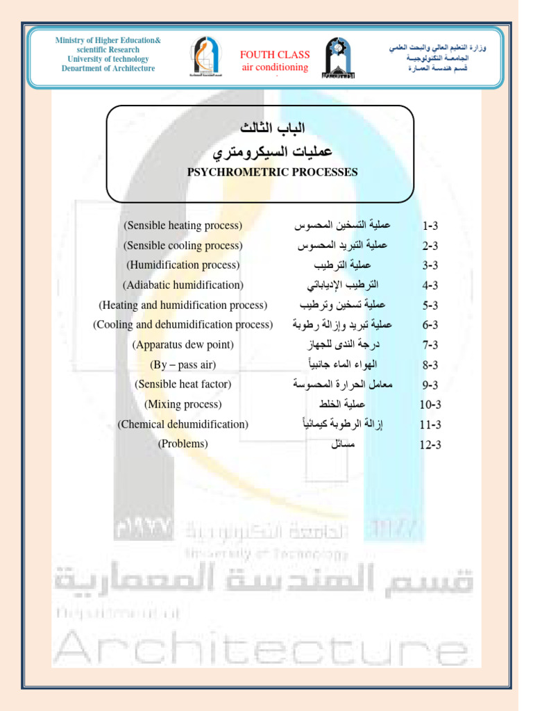 Curriculum: Psychrometric Processes | PDF