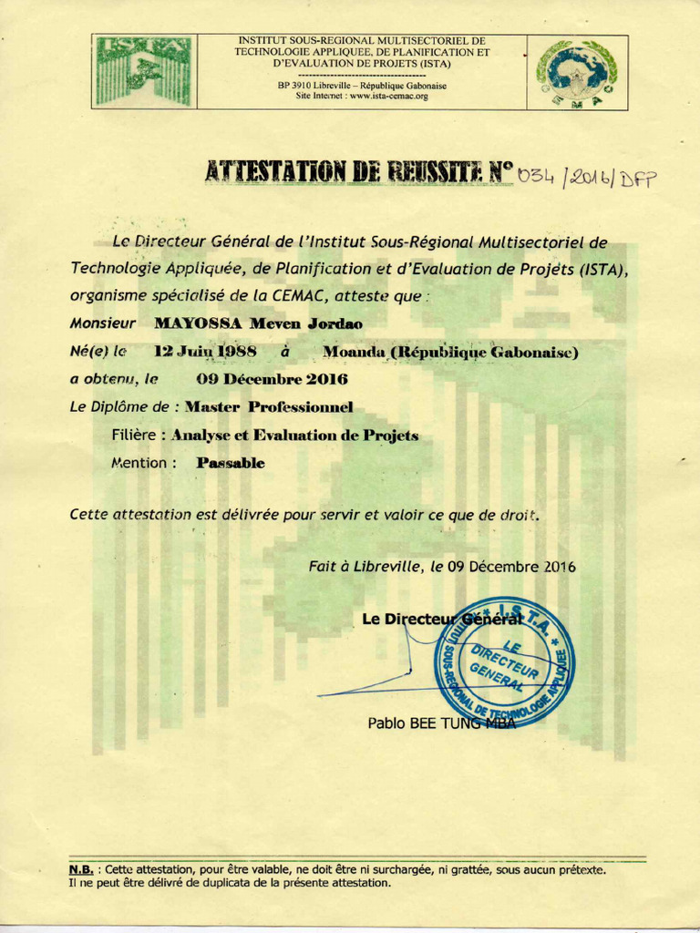 attestation | PDF