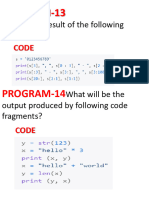Program-13: What Is The Result of The Following Expression?