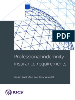 2022 Feb Professional Indemnity Insurance Requirements Version 9