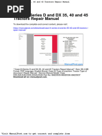Case Ih Series D and DX 35 40 and 45 Tractors Repair Manual