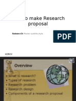 How To Make Research Proposal