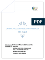 Optimal Production Decision Case Study Final