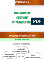 Content 5 - The Issue of Culture in Translation (Self-Study Version)