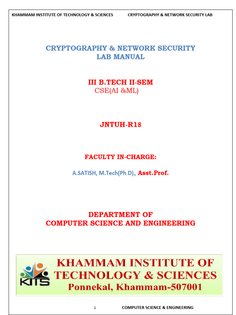 CNS Lab Manual | PDF | Cryptography | Encryption