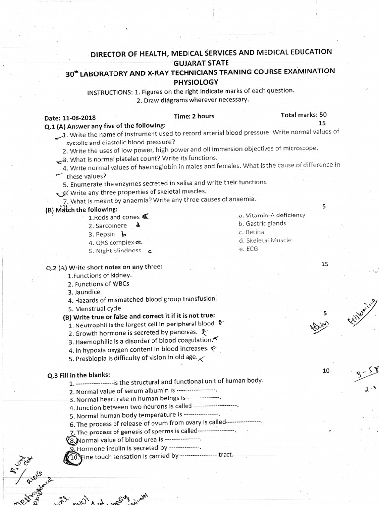 Physiology Dmlt 2018 Pdf