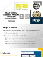 Grain Shape, Cohesion, Packing and Sorting - Sedimentary Petrography