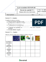 Devoir de Contrôle N°1 - SVT - 1ère AS (2022-2023) Mr مصباح العربي