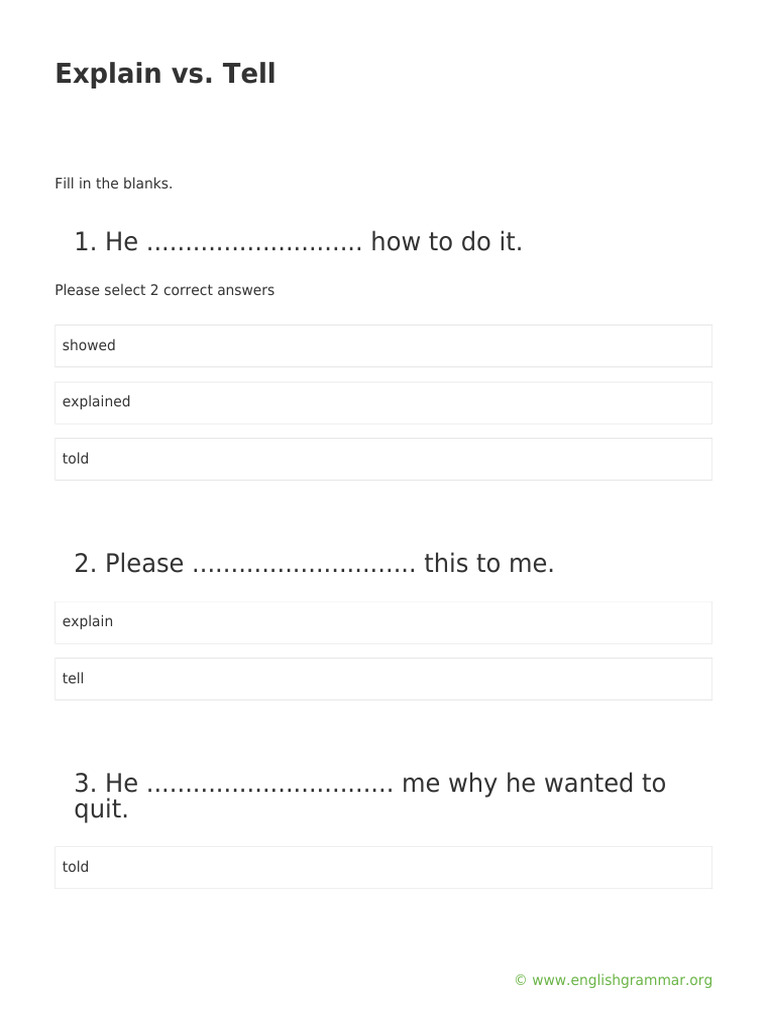 Explain vs tell pdf