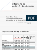 proyecto presupuesto 2012 y educación superior