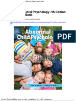 Abnormal Child Psychology 7th Edition Mash Test Bank