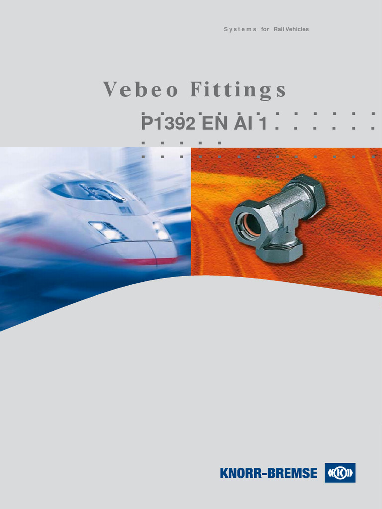 Vebeo Fittings for Rail Vehicles | PDF | Pipe (Fluid Conveyance) | Screw