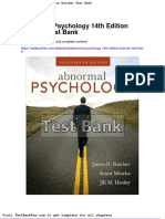 Abnormal Psychology 14th Edition Butcher Test Bank