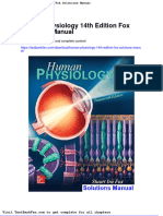 Human Physiology 14th Edition Fox Solutions Manual