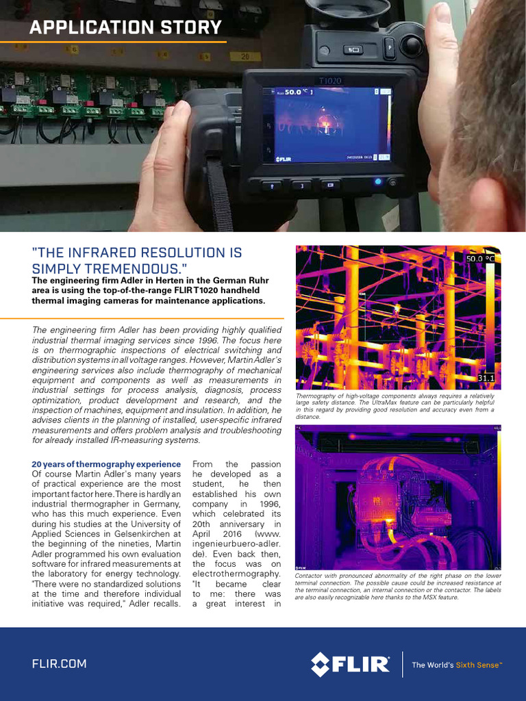 FLIR T1020HD in Industrial Thermography | PDF | Thermography | Physical ...