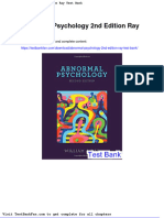 Abnormal Psychology 2nd Edition Ray Test Bank