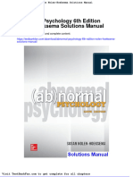 Abnormal Psychology 6th Edition Nolen Hoeksema Solutions Manual