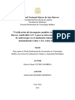 Verificación Del Desempeño Analítico de La Prueba Elecsys