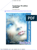 Abnormal Psychology 7th Edition Oltmanns Test Bank