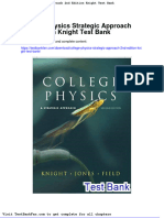 College Physics Strategic Approach 2nd Edition Knight Test Bank