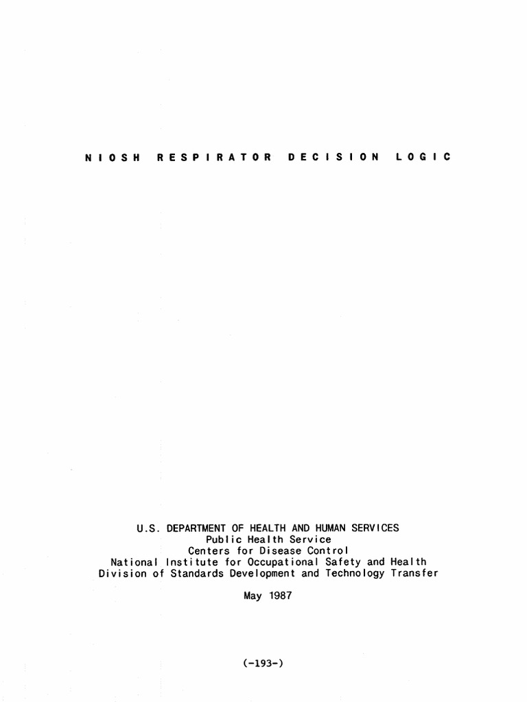 NIOSH-Respirator Decision Logic | PDF