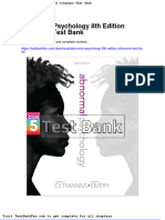 Abnormal Psychology 8th Edition Oltmanns Test Bank