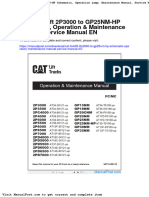 Cat Forklift 2p3000 To Gp25nm HP Schematic Operation Maintenance Manual Service Manual en