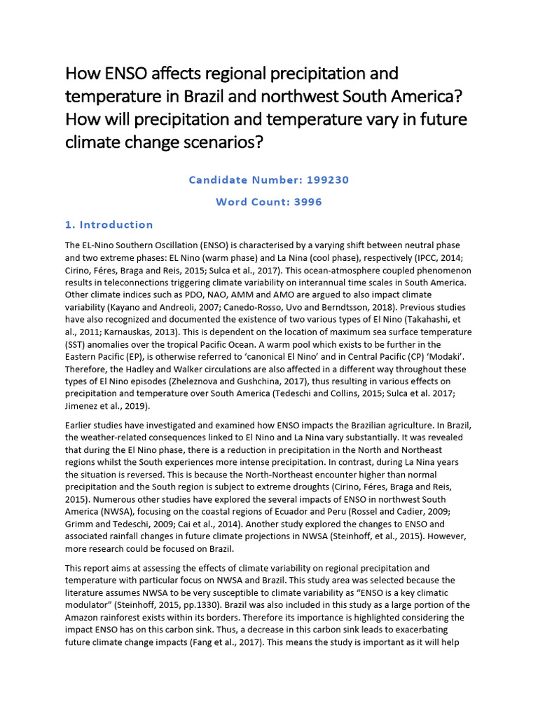 Climate Report Final Pdf Natural Environment Meteorology