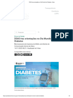 DSAS Traz Orientações No Dia Mundial Do Diabetes - Alece