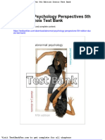Abnormal Psychology Perspectives 5th Edition Dozois Test Bank