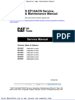 Cat Forklift Ep18acn Service Operation Maintenance Manual