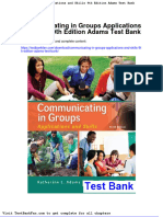 Communicating in Groups Applications and Skills 9th Edition Adams Test Bank