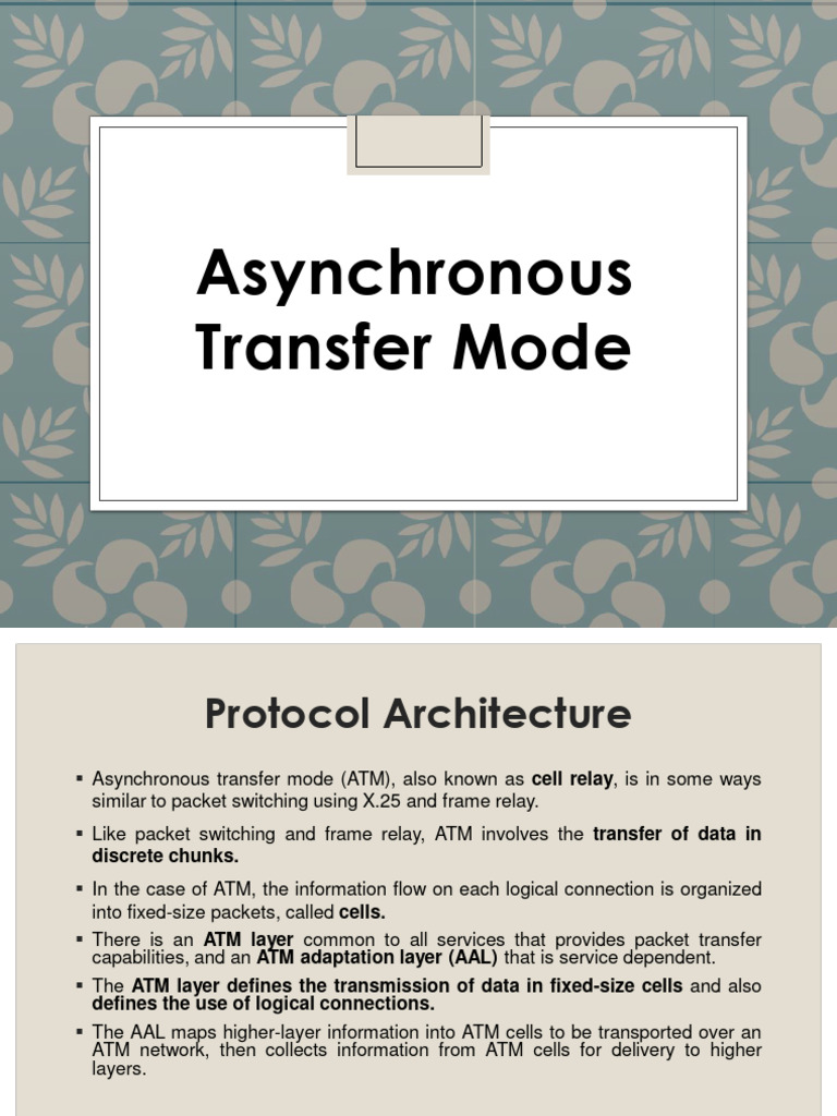 Asynchronous Transfer Mode | PDF | Asynchronous Transfer Mode ...